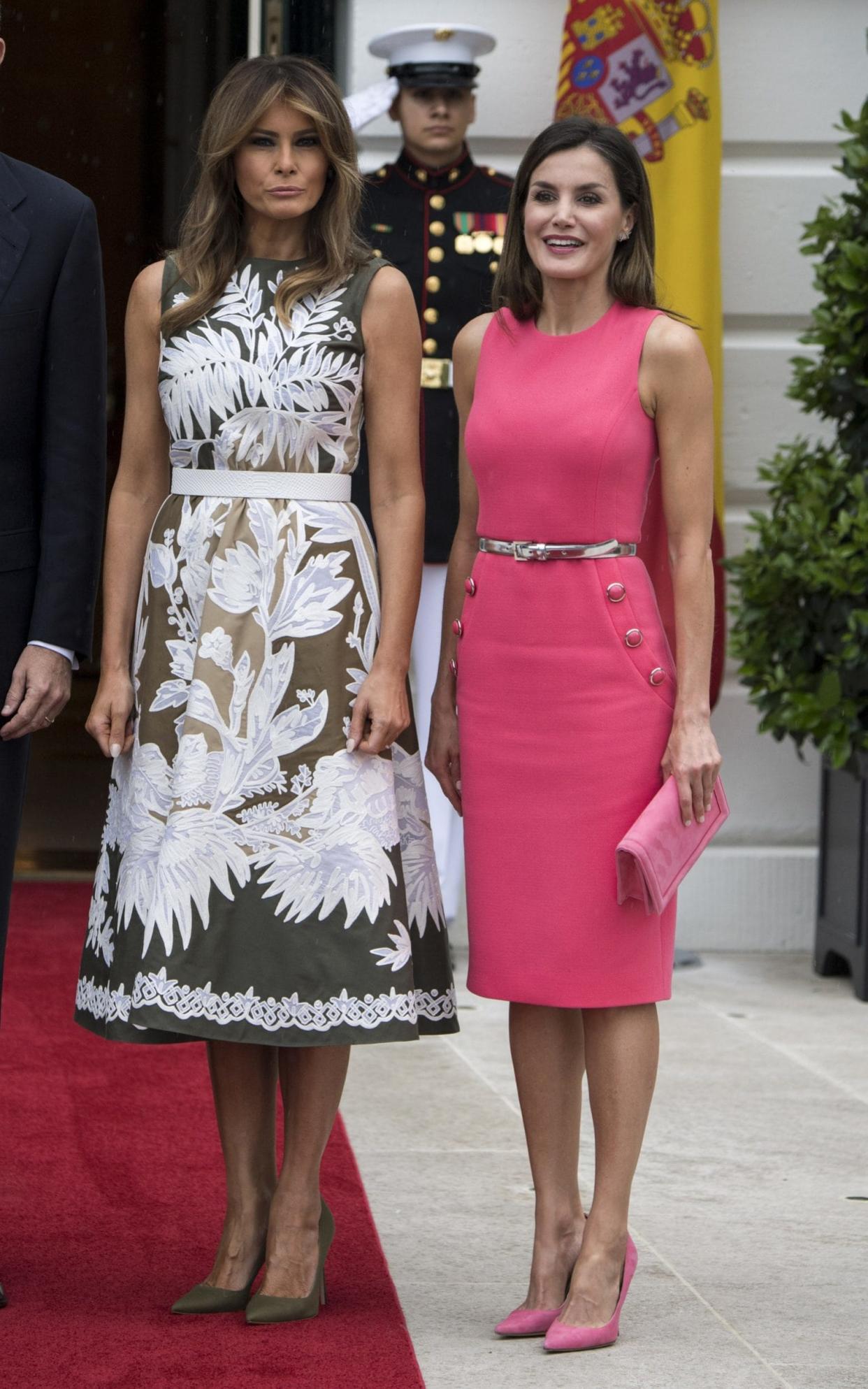 Melania Trump meets Queen Letizia of Spain - UPI / Barcroft Media