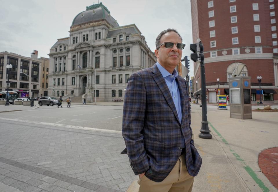 “I tried never to meet alone with anyone. I always wanted to have staff with me,” said Angel Taveras, describing his tenure as Providence mayor after the Plunder Dome investigation. “I thought it was important to be careful.”