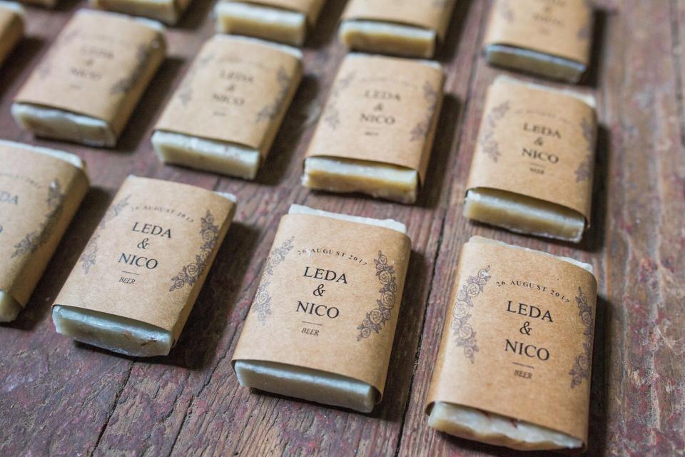 Mini Wedding Soap Favors - Rustic Guest Soaps