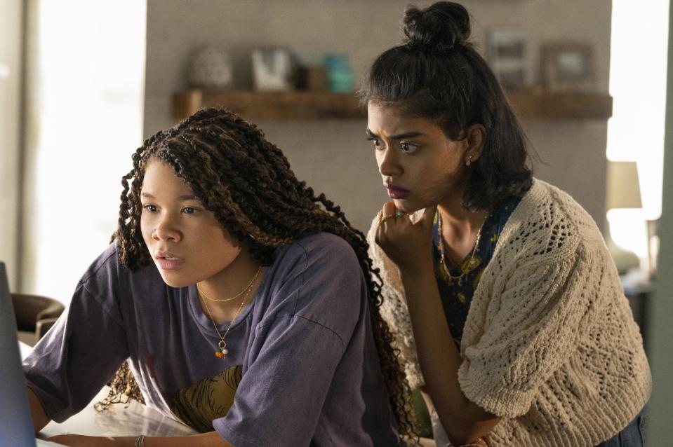 MISSING, from left: Storm Reid, Megan Suri, 2023. ph: Temma Hankin / © Sony Pictures Entertainment / Courtesy Everett Collection