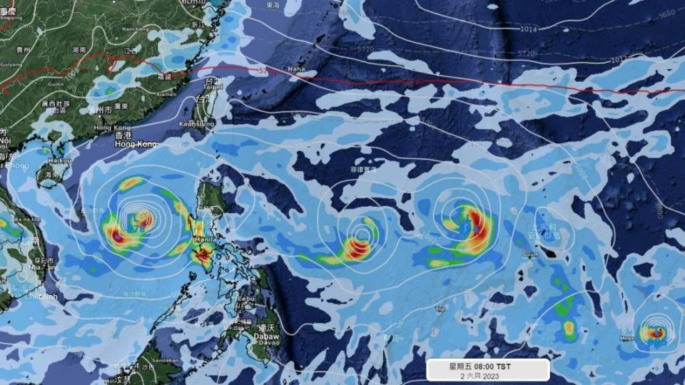 美國GFS模式14天後的預測。（圖／翻攝天氣風險 WeatherRisk臉書）