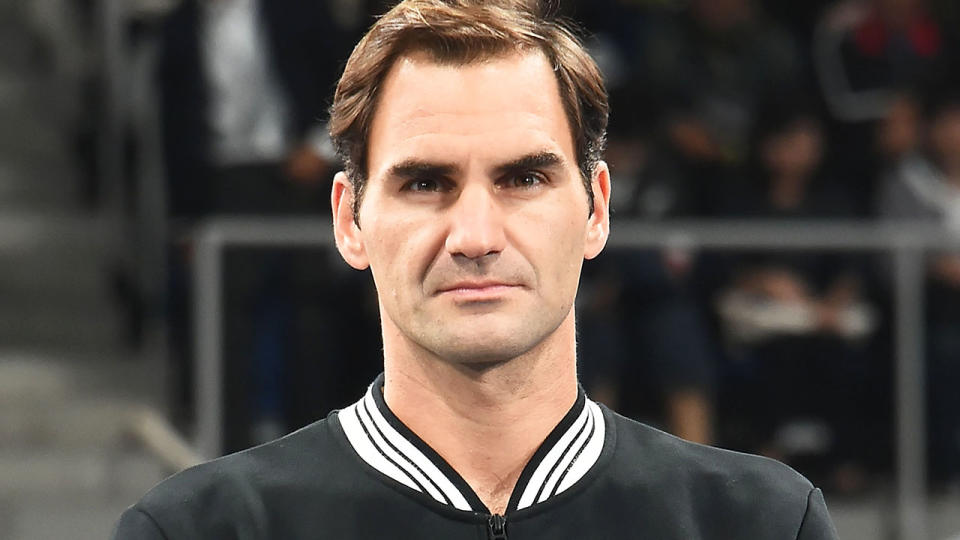 Roger Federer, pictured here at the opening ceremony for Uniqlo LifeWear Day Tokyo charity match. 