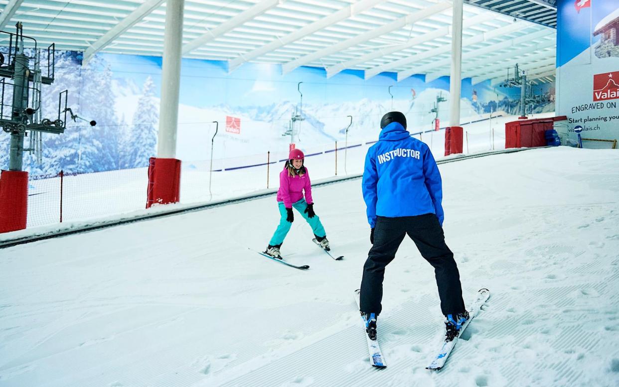 Lessons are often available at ski centres in the UK - Ross Woodhall