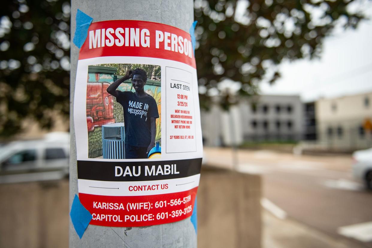 Flyers of Dau Mabil were put up on posts and cars all over Jackson to ask for the public's help in finding Mabil. On Thursday, Lawrence County Sheriff Ryan Everett confirmed the body of Mabil was found Saturday in the Pearl River in Brookhaven — nearly three weeks after and 60-miles away from where he was reported missing.