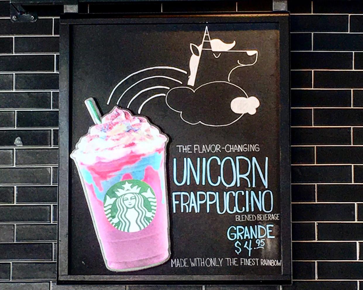 unicorn frappuccino, starbucks