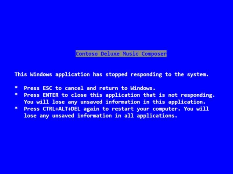 blue screen of death