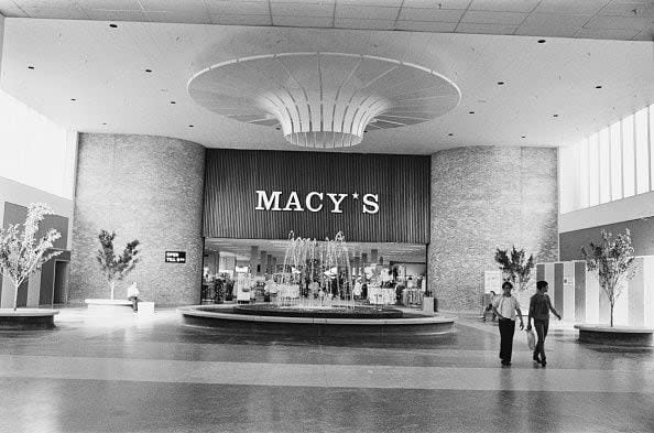 1969 A branch of Macy's, one of the anchor stores at the newly-opened Smith Haven Mall in Lake Grove, Long Island, New York, May 1969. (Photo by Ian Tyas/Keystone Features/Hulton Archive/Getty Images)