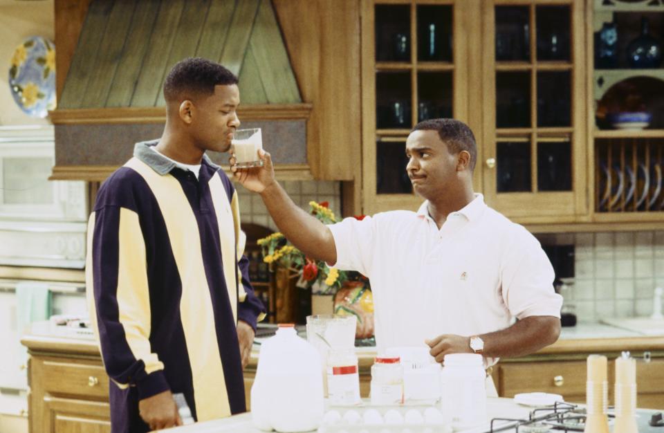 THE FRESH PRINCE OF BEL-AIR -- "Bourgie Sings the Blues" Episode 4 -- Pictured: (l-r) Will Smith as William 'Will' Smith, Alfonso Ribeiro as Carlton Bank -- Photo by: Kassa Zakadi/NBCU Photo Bank