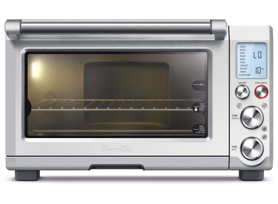 If you are looking for a toaster oven that can do it all, the Breville smart oven pro is just what you need.  (Source: Amazon)