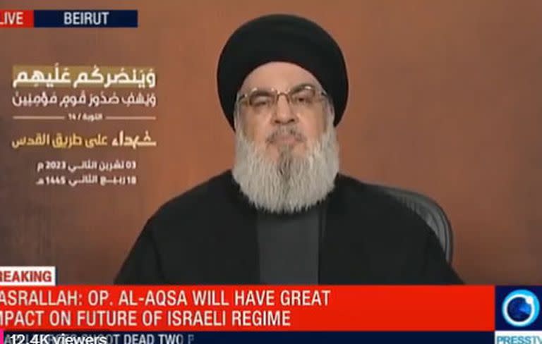 El discurso del líder de Hezbollah, Hassan Nasrallah