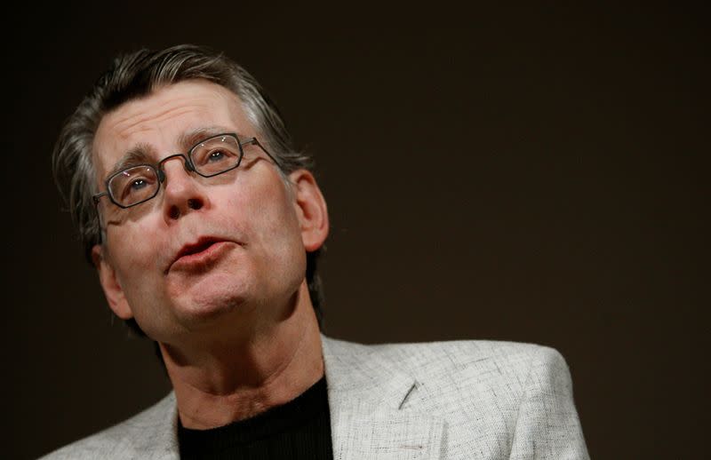 FILE PHOTO: Author Stephen King speaks at news conference in New York