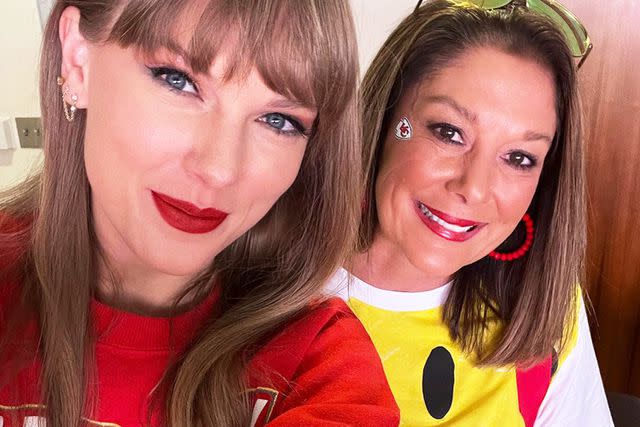 <p>Randi Mahomes/Instagram</p> Taylor Swift and Randi Martin.