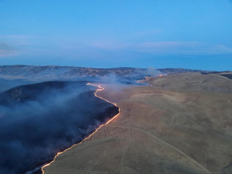 The Corral Fire started on Saturday, June 1, 2024 southwest of Tracy and quickly grew driven by wind gusts in the East Bay.