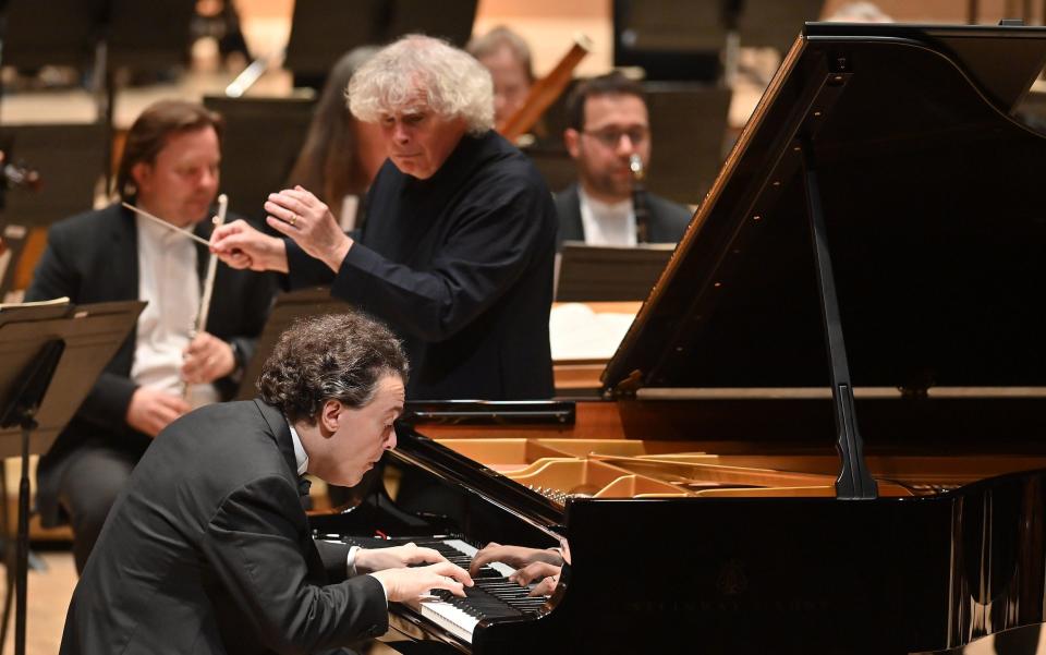 Simon Rattle and Evgeny Kissin at the Barbican - LSO