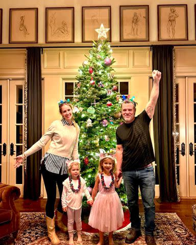 <p>Josh Brolin Instagram</p> Josh Brolin, Kathryn Boyd Brolin, and daughters Westlyn and Chapel celebrate Christmas in 2023.
