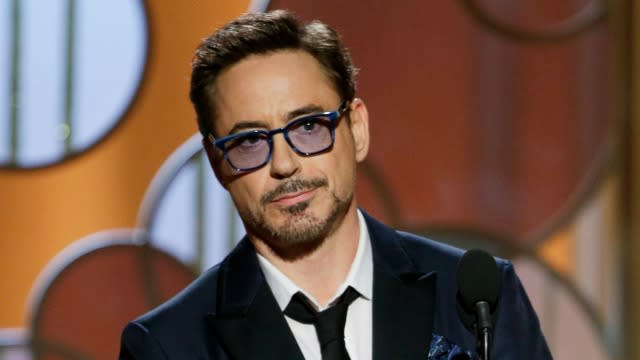 <strong>Robert Downey Jr.</strong> is embracing Instagram! The 50-year-old <em>Avengers</em> star joined the photo-sharing site on Monday, posting an epic first photo only Iron Man himself could get: a candid shot of his <em>Avengers: Age of Ultron</em> co-stars. “Come get me, Instagram…,” Downey Jr. captioned the image of himself, <strong>Chris Evans, Chris Hemsworth, Jeremy Renner, Scarlett Johansson, Mark Ruffalo</strong> and <strong> Jimmy Kimmel</strong> seated all in a row on a couch backstage at <em>Jimmy Kimmel Live!</em> <strong>PHOTOS: Before They Were Avengers: Your Favorite Marvel Superheroes' Early Acting Jobs!</strong> Downey Jr. joined Instagram in the knick of time, as he kicks off press for the anticipated <em> Avengers</em> follow-up, which hits theaters May 1. The night before, he appeared at the MTV Movie Awards to accept the Generation Award, presented by his <em> Avengers </em>pals. <strong>RELATED: 11 Times the 'Avengers: Age of Ultron' Trailer Made Being Bad Look So Good</strong> "If a man is judged by the company he keeps, than I must be doing something right because look who I'm rolling with," he said during his acceptance speech, nodding to his kneeling co-stars and friends. "On behalf of my fellow Avengers, I invite you to dream big, work hard, keep your nose clean, be of service," he added. “Because you can define your generation.” If Downey Jr.’s first Instagram share is a preview of the cool behind-the-scenes treats we’ll be getting ahead of <em>Avengers: Age of Ultron,</em> we can’t wait. <em> ET </em>was on the set with new dads Chris Hemsworth and Robert Downey Jr., who dished on their new additions to their families!