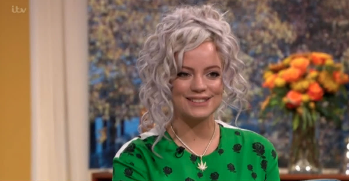 Lily Allen joked that she had grown a beard during her time in America (ITV)