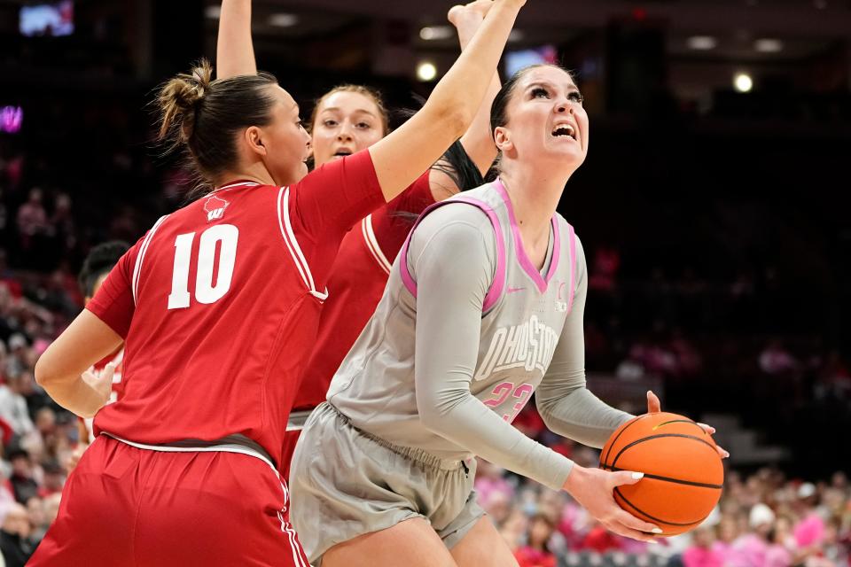 Ohio State's Rebeka Mikulasikova has scored in double figures in five of the Buckeyes' last seven games. Her previous high in the six games leading up to that was 8.