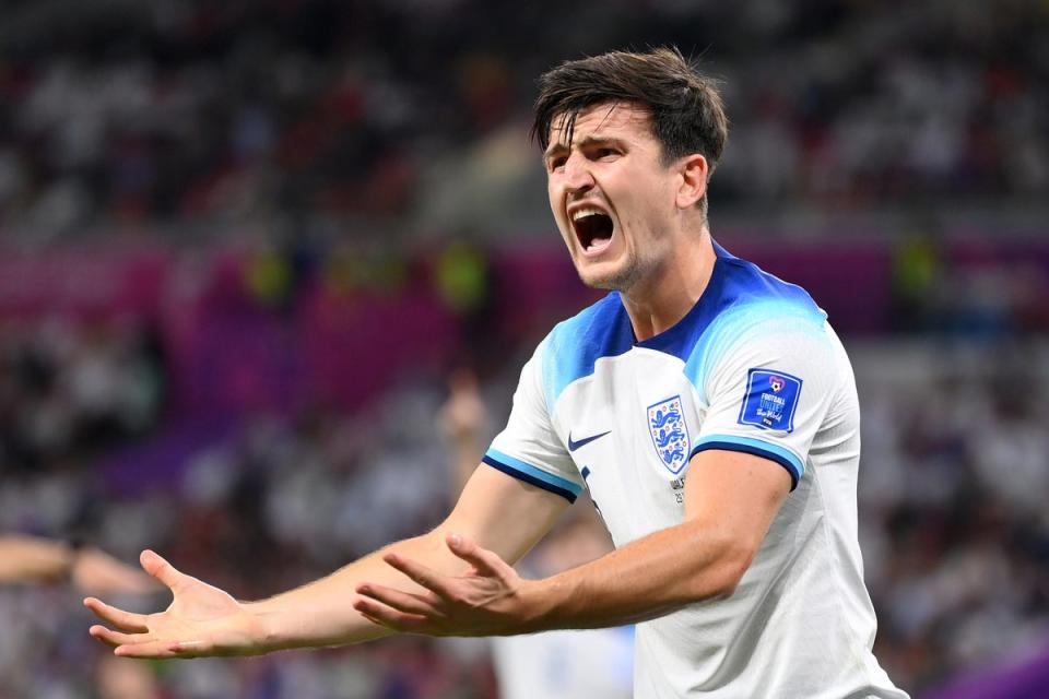 Harry Maguire reacts (Getty)