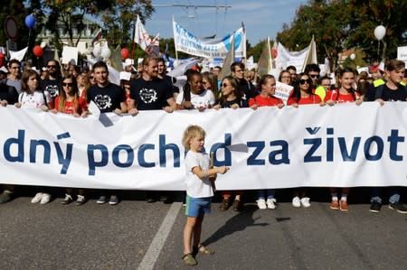 Slovakia's anti-abortion protest takes place in Bratislava