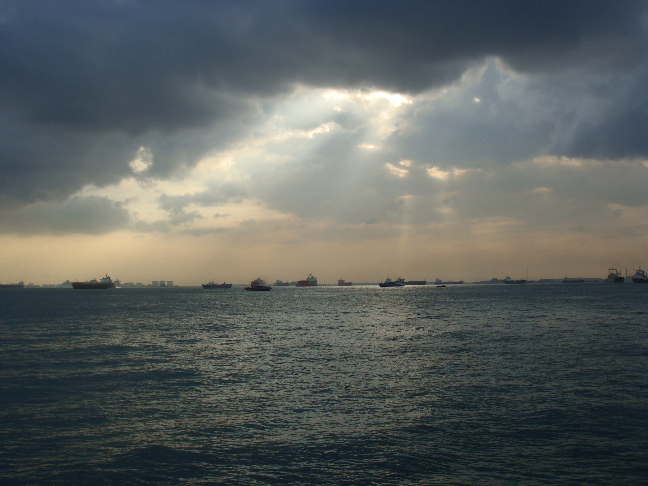 Ominous clouds over a fearsome island - this must have been how Pulau Belakang Mati looked like in the past. Credit: Somewhere Over The Rainbow