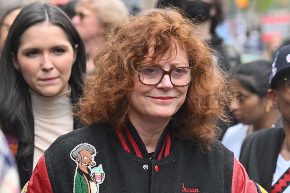 Actress Susan Sarandon and Shellyne Rodriguez, the ex-professor who threatened a Post reporter with a machete, were both spotted at anti-Israel protest at Columbia University Friday. Paul Martinka