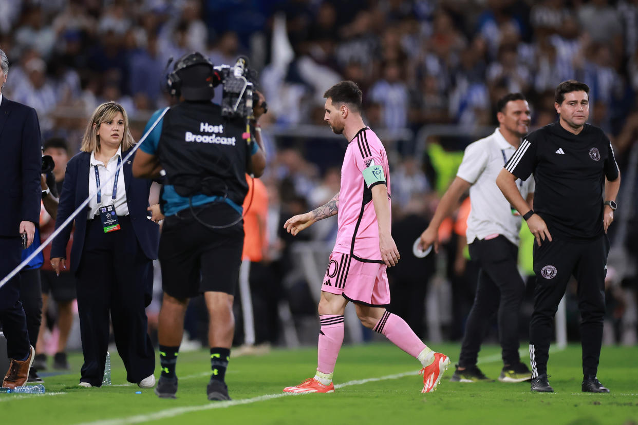 Lionel Messi fue abucheado en el partido entre Rayados de Monterrey e Inter Miami. (Héctor Vivas/Getty Images)