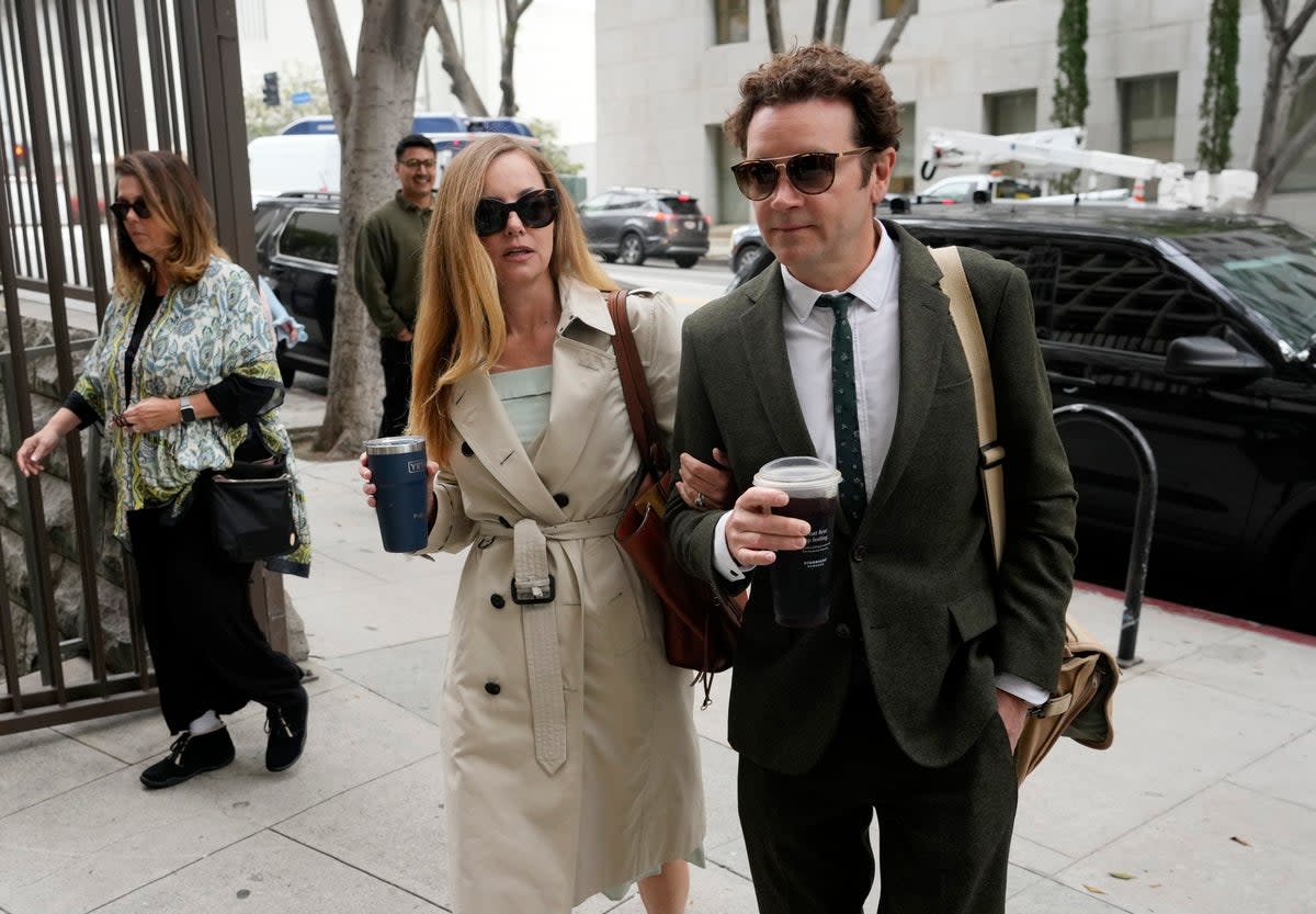Danny Masterson and his wife Bijou Phillips during a previous court appearance (Invision)