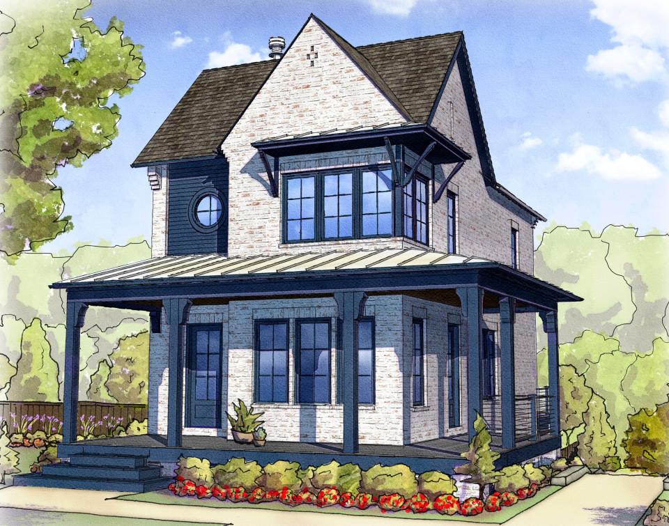 A rendering of a home that will be built as part of The Ember development in Edmond.