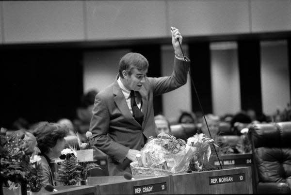 Rep. Herb Morgan, D-Tallahassee on the House floor in 1984.