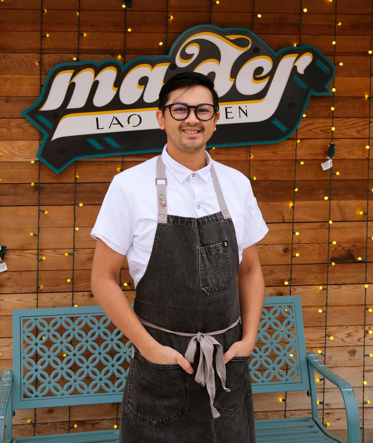 Chef-owner Jeff Chanchaleune at Ma Der Lao Kitchen in the Plaza District, Wednesday, Dec. 13, 2023