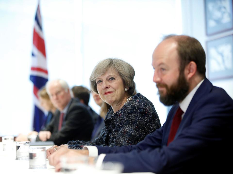 Theresa May with her joint chief of staff Nick Timothy: Reuters