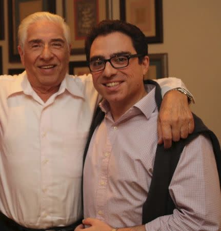 Iranian-American consultant Siamak Namazi (R) is pictured with his father Baquer Namazi in this undated family handout picture. REUTERS/Handout via Reuters