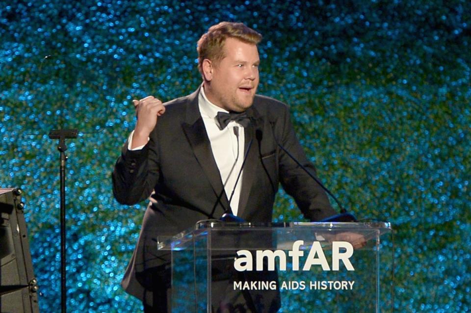 James Corden speaks onstage during the amfAR Gala Los Angeles 2017 (Charley Gallay/Getty Images for FIJI Water)