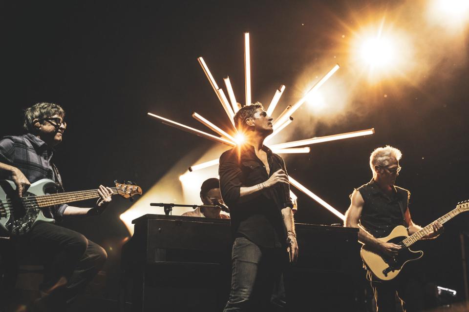 Matchbox Twenty members (from left) Brian Yale, Paul Doucette, Rob Thomas and Kyle Cook, are touring behind their first new release in a decade, "Where the Light Goes."