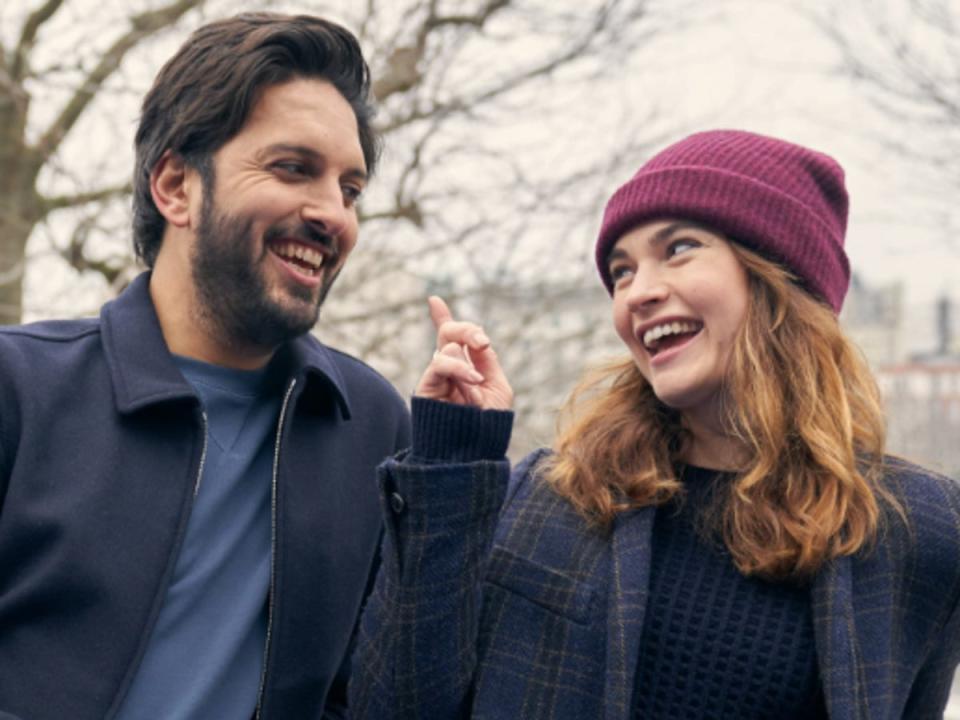 Shazad Latif and Lily James in ‘What’s Love Got to Do with It?’ (StudioCanal)