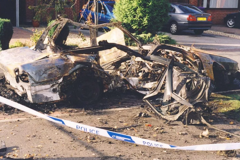 The car blown up by Richard Caswell close to a police station in Tuebrook in 2004