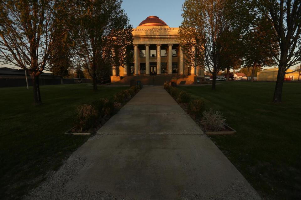 The Modoc County Courthouse, built in 1914 in Alturas, is one of the oldest buildings in the county.