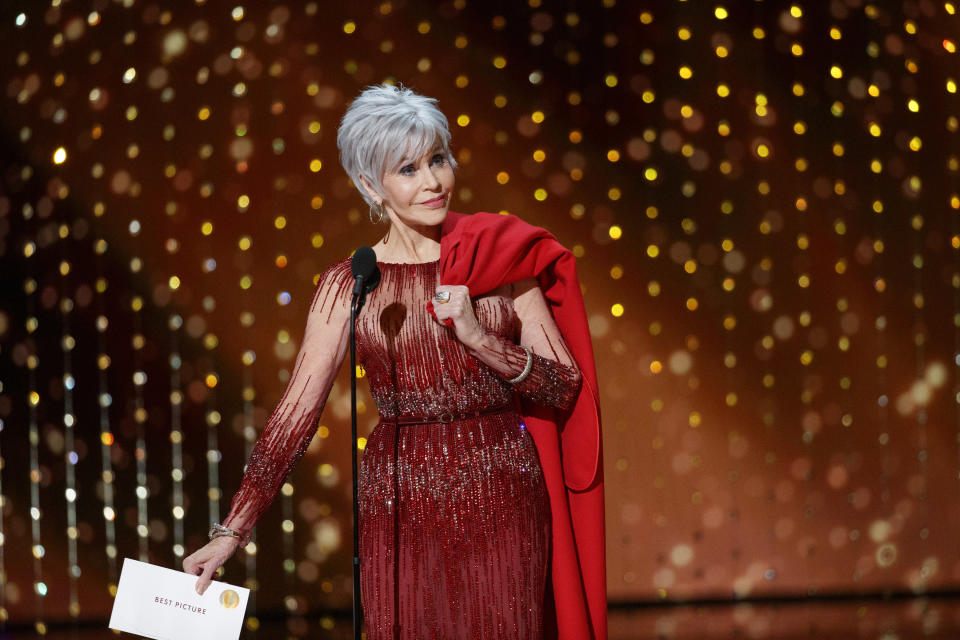 THE OSCARS® - The 92nd Oscars® broadcasts live on Sunday, Feb. 9,2020 at the Dolby Theatre® at Hollywood & Highland Center® in Hollywood and will be televised live on The ABC Television Network at 8:00 p.m. EST/5:00 p.m. PST. 
(CRAIG SJODIN via Getty Images)
JANE FONDA