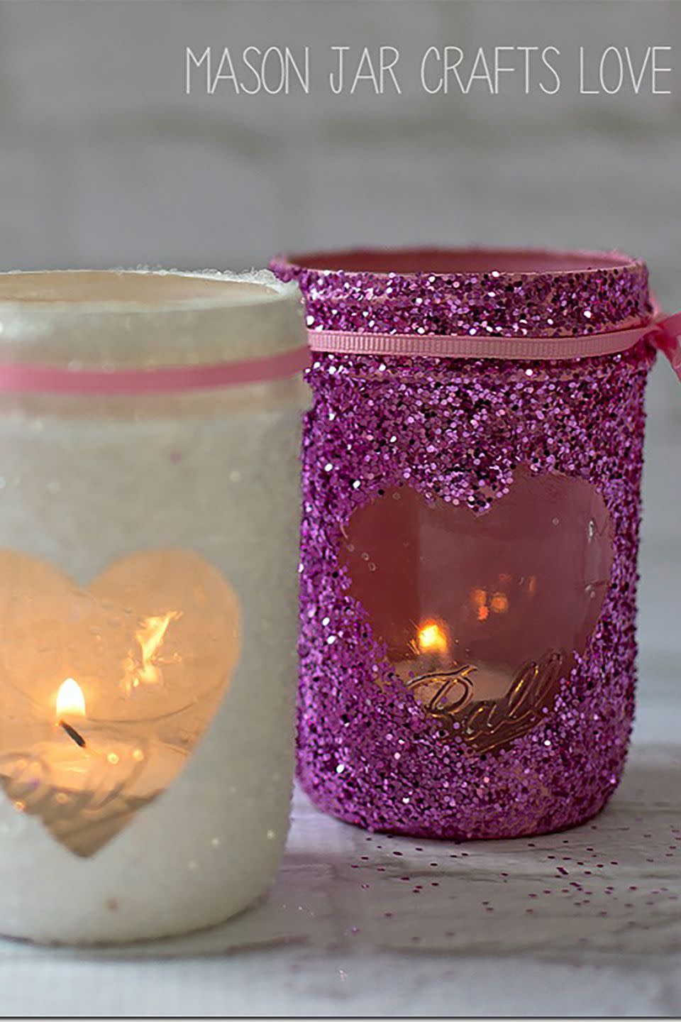 Valentine Glitter Votives