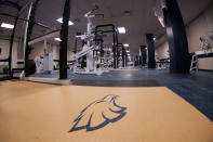 A weight room that would rival any Division I football program awaits Allen High School athletes. (Michael Prengler/Special Contributor/AP Photo)