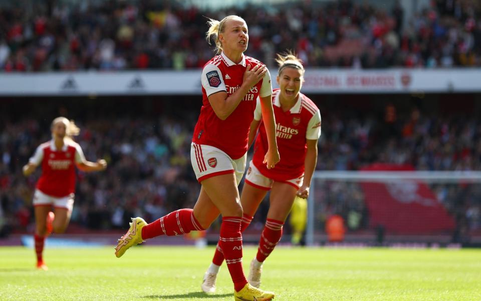 Beth Mead celebrates scoring Arsenal's opener - Getty Images Europe