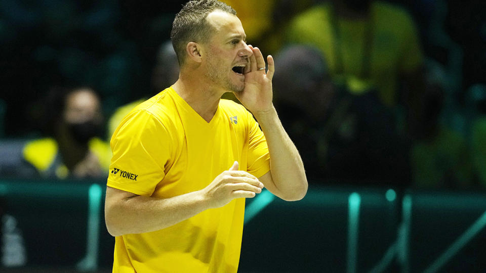 Lleyton Hewitt, pictured here during Australia's clash with Croatia at the Davis Cup finals.