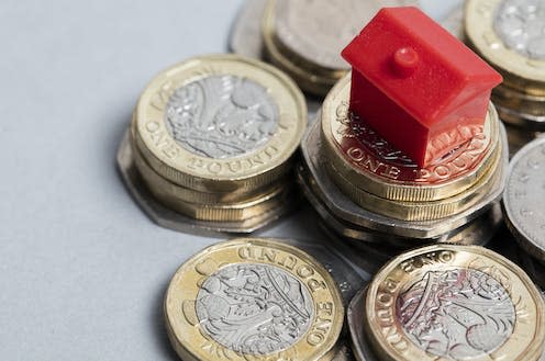 <span class="caption">Mortgage rates are set to stay high for some time.</span> <span class="attribution"><a class="link " href="https://www.shutterstock.com/image-photo/housing-cost-red-house-british-currency-642056482" rel="nofollow noopener" target="_blank" data-ylk="slk:Ink Drop/Shutterstock;elm:context_link;itc:0;sec:content-canvas">Ink Drop/Shutterstock</a></span>