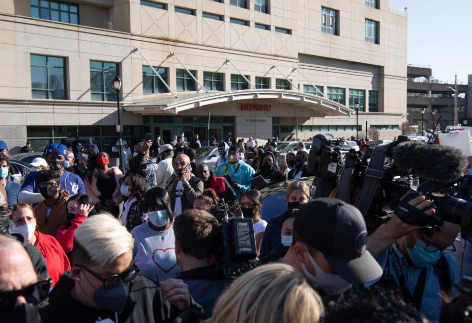 Family and Fans Attend Prayer Vigil for DMX Outside the Hospital Where He Remains on Life Support: PHOTOS