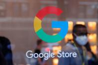 FILE PHOTO: The entrance to the Google retail store is seen in the Chelsea neighborhood of New York City,