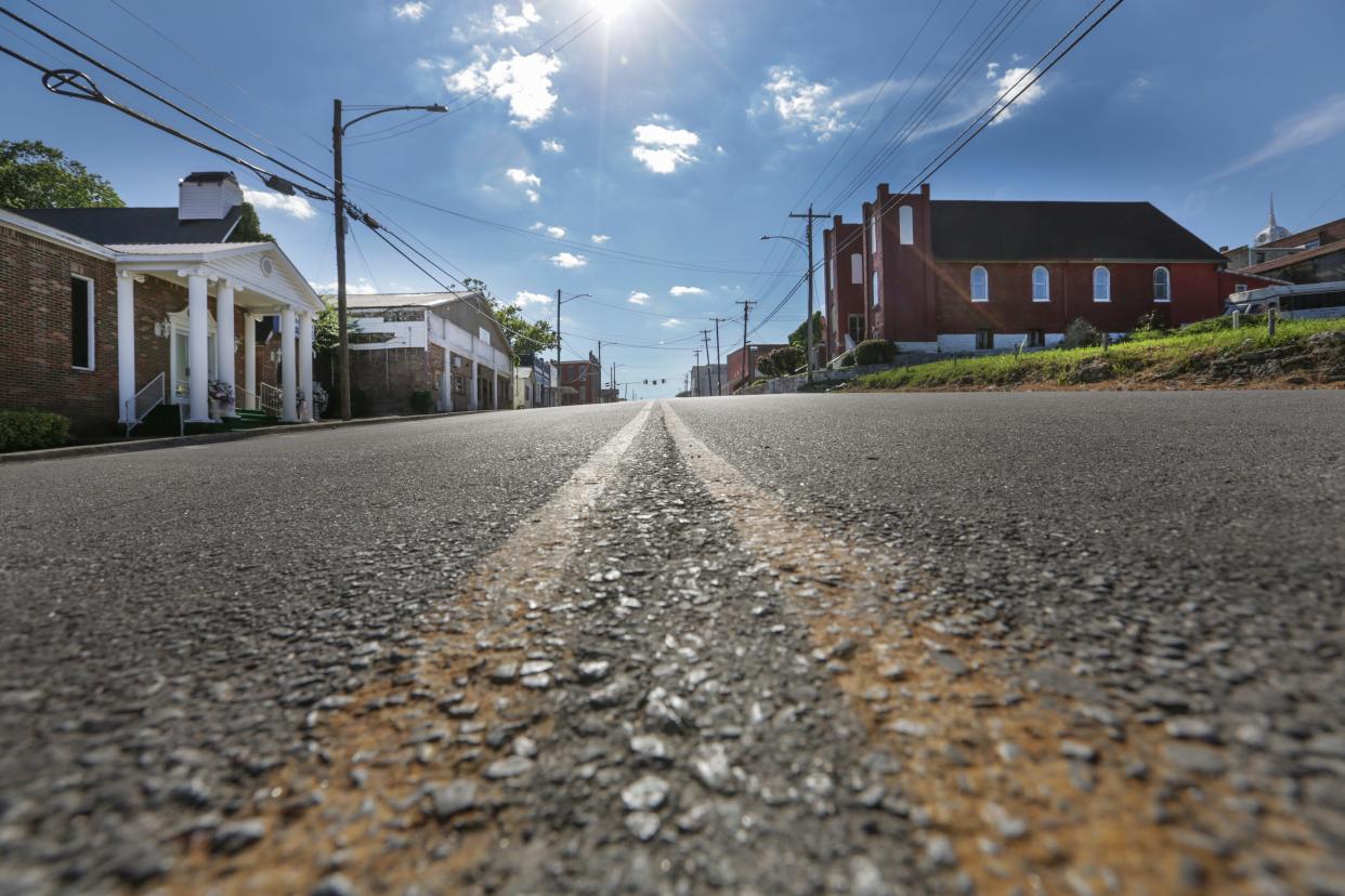 Columbia's East 8th Street is devoid of activity on Tuesday, June 22, 2021.