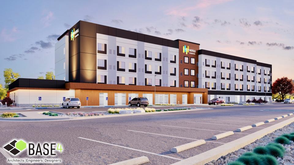 The 4-story, 72,000-square-foot EVEN Hotel, being built by Naples-based Connor Gaskins Unlimited, will be located next to the Bozeman Yellowstone International Airport in Montana.