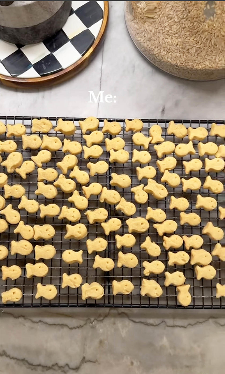 Gretchen Adler's homemade goldfish crackers. (@gretchy via Instagram)