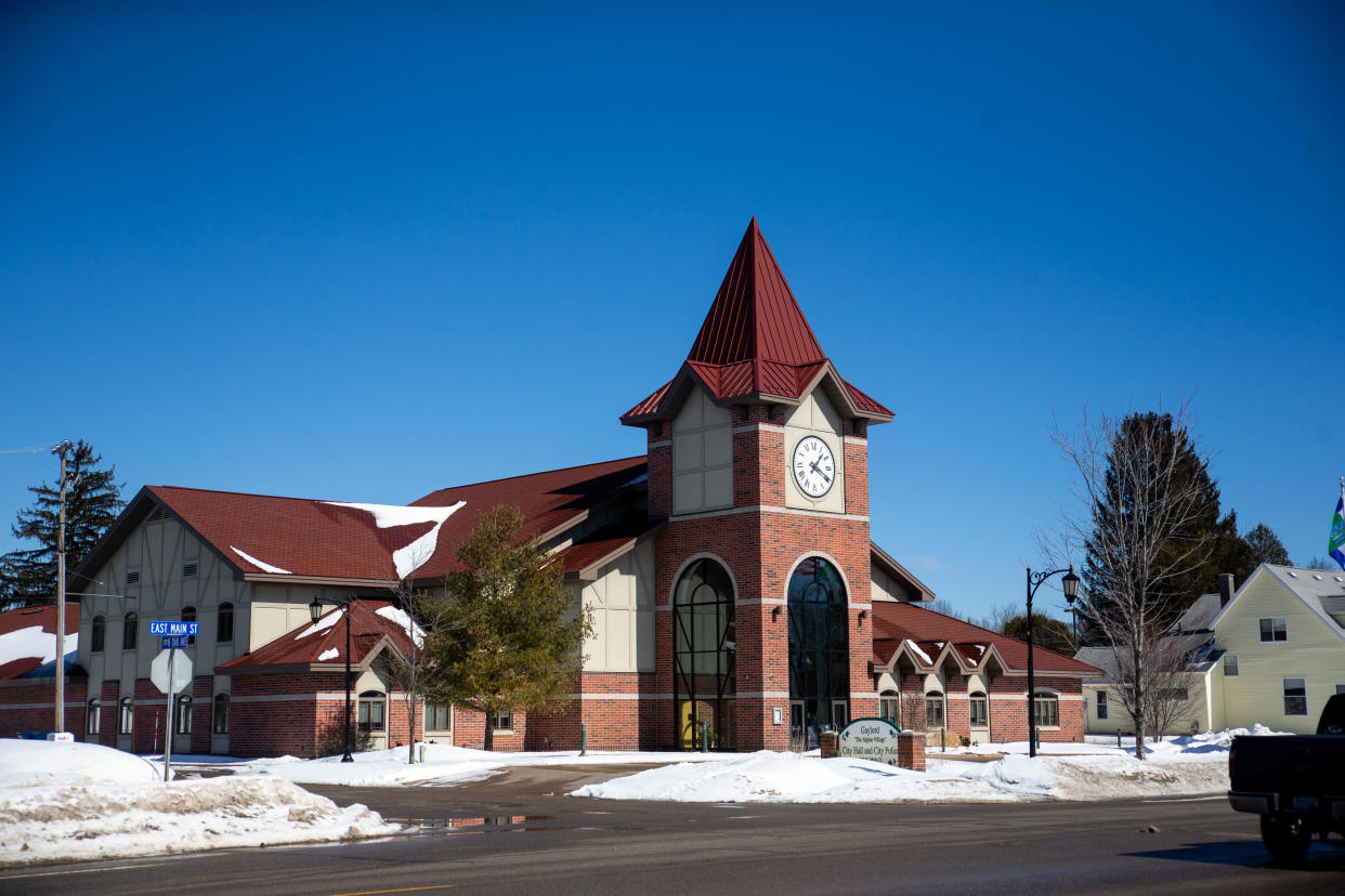 Gaylord City Hall's exterior sits Tuesday, March 15, 2022, located at 305 E. Main St. in Gaylord.